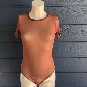 Blush mesh bodysuit